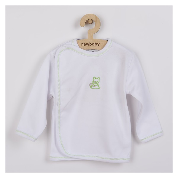 Niemowlęca koszulka z haftowanym obrazkiem New Baby zielona