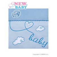 Kojenecké body bez rukávů New Baby Clouds modré