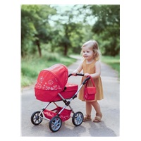 Wózek dla lalek 2w1 New Baby Różyczka