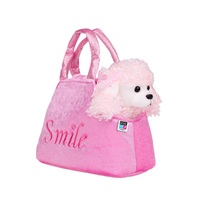 Dziecięca pluszowa zabawka PlayTo piesek w torebce różowa
