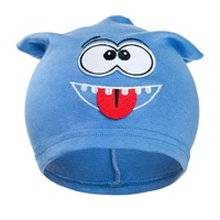 Jesienna dziecięca czapka New Baby śmieszek jasnoniebieska