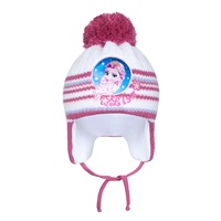 Zimowa czapka New Baby Lisa ciemno różowa