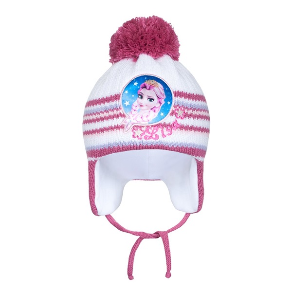 Zimowa czapka New Baby Lisa ciemno różowa