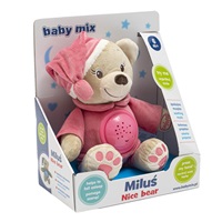 Zabawka przytulanka z projektorem Baby Mix Miś różowy