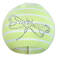 Wiosenna czapka z dzianiny New Baby ważka zielona