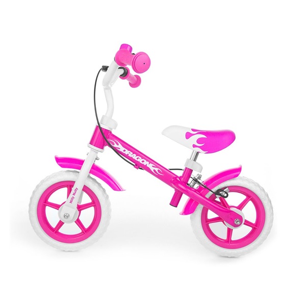 Rowerek biegowy Milly Mally Dragon z hamulcem pink