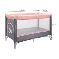 Łóżeczko turystyczne Baby Mix Wróbelki różowe