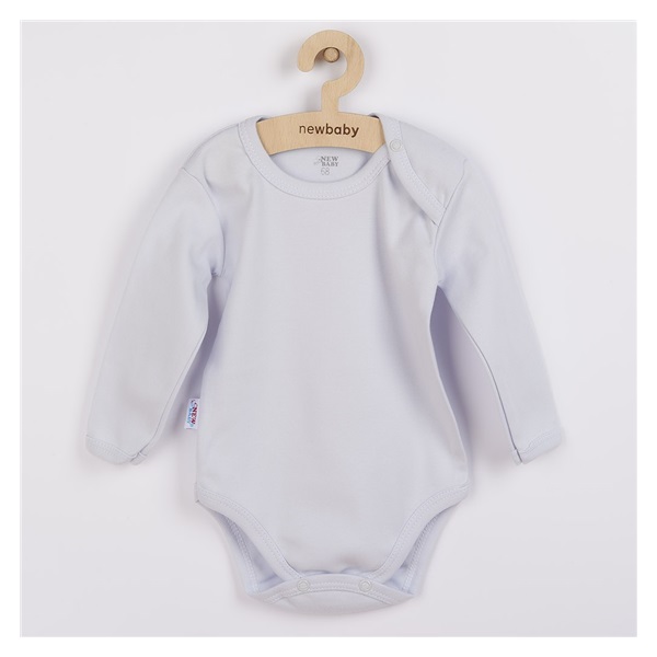 Niemowlęce body z długim rękawem New Baby Pastel szare
