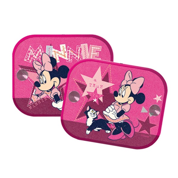 Zasłonki przeciwsłoneczne do samochodu 2 sztuki Minnie Mouse różowa