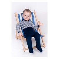 Niemowlęca koszulka New Baby Classic II w granatowe paski