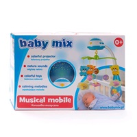 Karuzelka plastikowa z projektorem Baby Mix szary