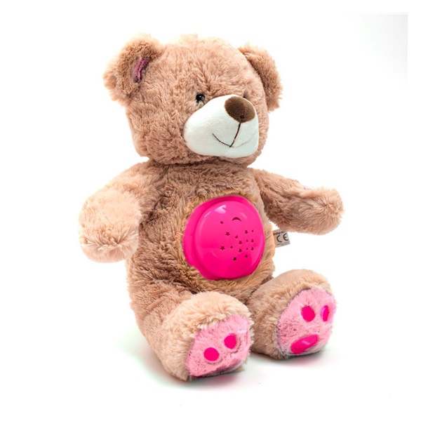 Zabawka przytulanka z projektorem Baby Mix Miś różowa