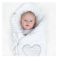 Luksusowy Becik wiązany z Minki New Baby biały 75x75 cm