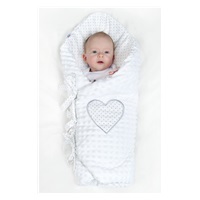 Luksusowy Becik wiązany z Minki New Baby biały 75x75 cm