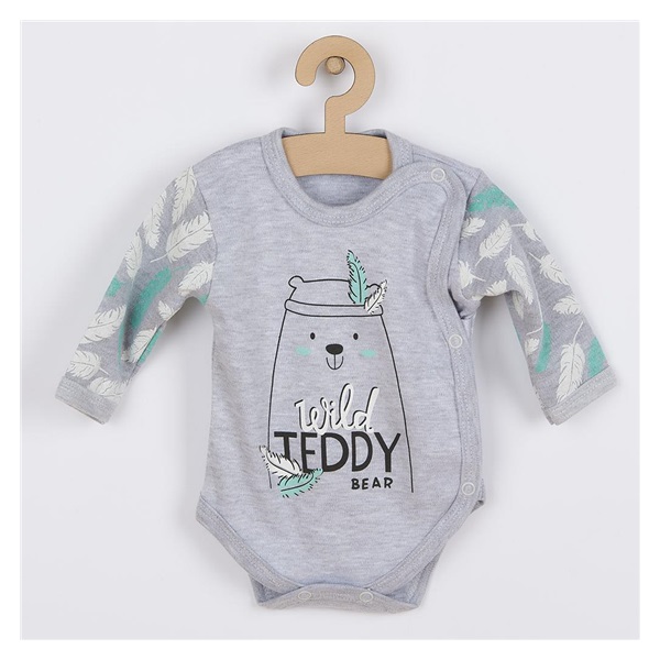 Niemowlęce body z bocznym zapięciem New Baby Wild Teddy