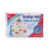Karuzelka plastikowa z projektorem i pilotem Baby Mix niebieska