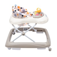 Chodzik Baby Mix z kierownicą i silikonowymi kółkami beige