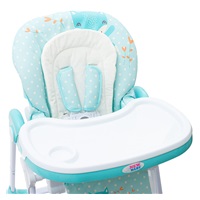 Krzesełko do karmienia NEW BABY Minty Fox - ekoskóra i wkładka dla mniejszych dzieci