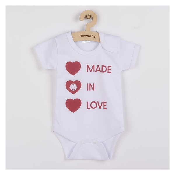 Body z nadrukiem New Baby MADE IN LOVE