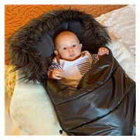 Śpiwór do wózka NEW BABY 3w1 z futerkiem granatowy