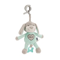 Edukacyjna zabawka pluszowa pozytywką i klipsem Baby Mix pies miętowy