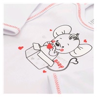 Niemowlęca koszulka New Baby Mouse biała