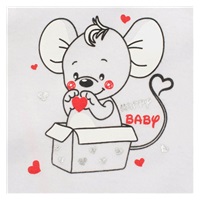 Niemowlęca koszulka New Baby Mouse biała