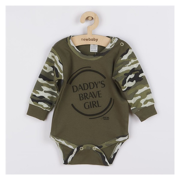 Niemowlęce body z długim rękawem New Baby Army girl