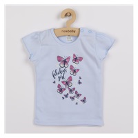 Niemowlęcy t-shirt ze spódniczką New Baby Butterflies niebieski