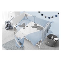 3-częściowy zestaw do łóżeczka Belisima Mouse 100/135 niebieski