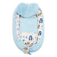 Luksusowe gniazdko z kołderką dla niemowlaka New Baby z Minki niebieskie