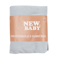 Jersey prześcieradło do łóżeczka New Baby 120x60 szare