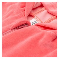 Welurowa bluza z kapturem New Baby Baby różowa