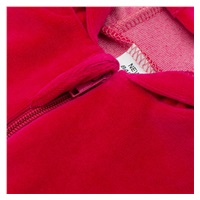 Welurowa bluza z kapturem New Baby Baby ciemno różowa