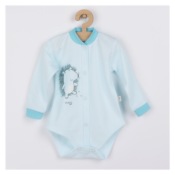 Niemowlęce całorozpinane body organic Koala Leśny Przyjaciel niebieskie