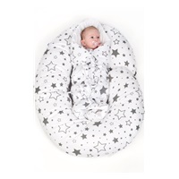 Poszewka na poduszkę do karmienia New Baby w kształcie C Owieczki beżowa