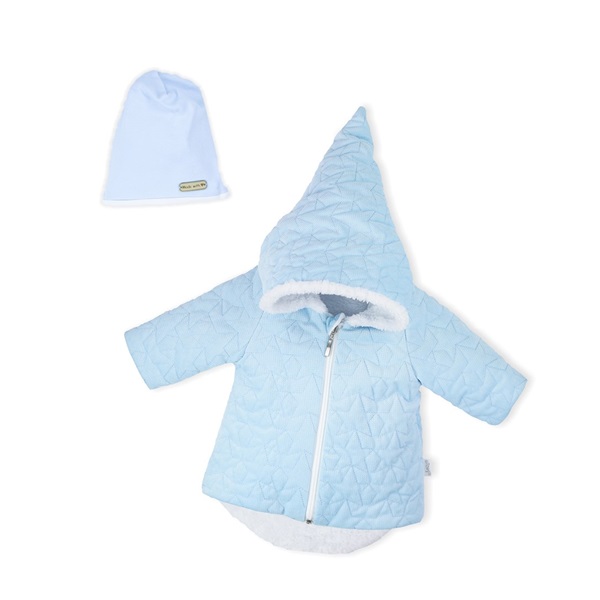 Dziecięcy zimowy kaftanik z czapką Nicol Kids Winter niebieski