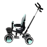 Dziecięcy rowerek trójkołowy Baby Mix 5w1 RELAX 360° miętowy