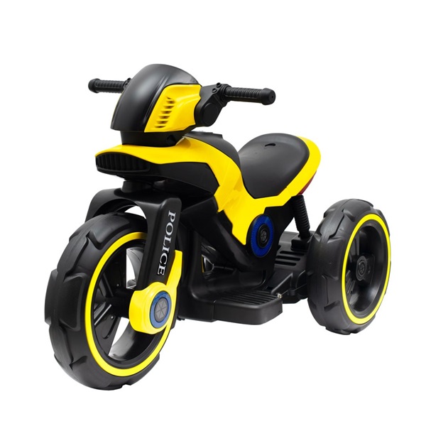 Motocykl na akumulator dla dzieci Baby Mix POLICE żółty