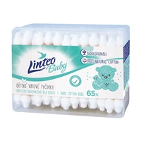 Patyczki hygieniczne papierowe 100% biodegradalne natural Linteo 65 sztuk BOX
