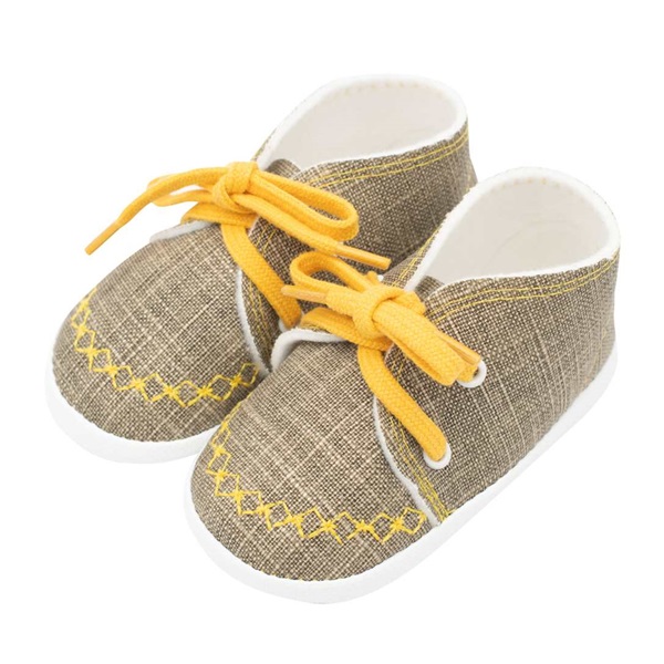 Paputki trampki niemowlęce New Baby jeans mustard 3-6 m