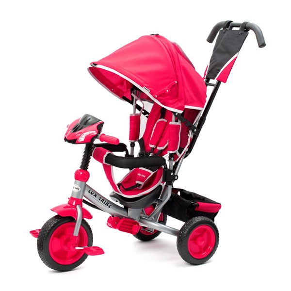 Dziecięcy rowerek trójkołowy z LED światłami Baby Mix Lux Trike różowy