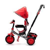 Dziecięcy rowerek trójkołowy z LED światłami Baby Mix Lux Trike różowy