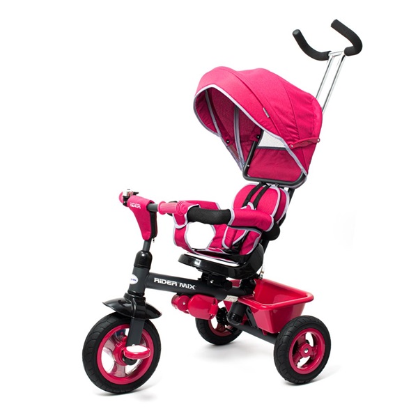 Dziecięcy rowerek trójkołowy Baby Mix 5w1 RIDER 360° różowy