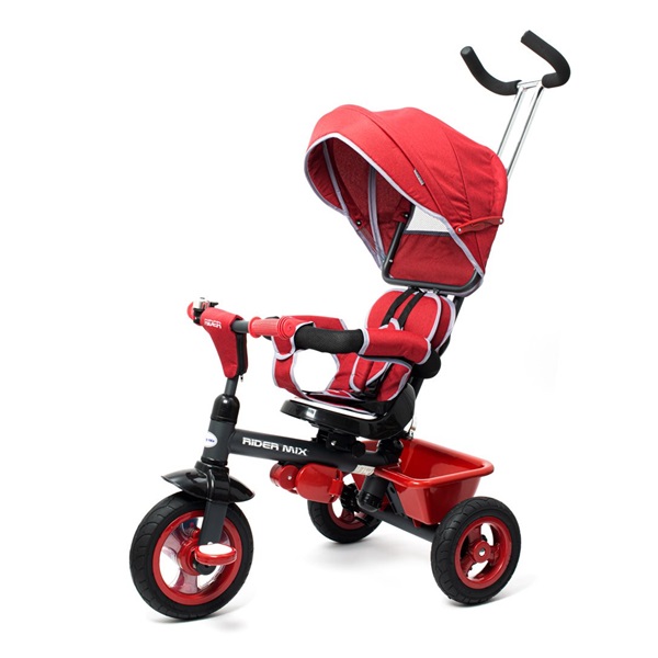 Dziecięcy rowerek trójkołowy Baby Mix 5w1 RIDER 360° bordo