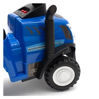 Dziecięce jeździdełko traktor z przyczepą i narzędziami Baby Mix New Holland niebieski