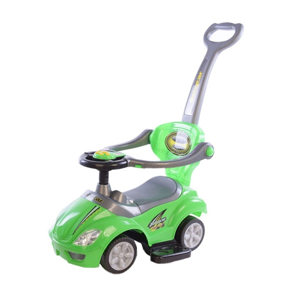 Dziecięcy jeździk z rączką 3w1 Baby Mix Mega Car zielony
