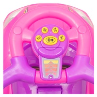 Dziecięcy jeździk z rączką 3w1 Baby Mix Mega Car różowy