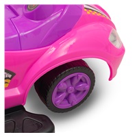 Dziecięcy jeździk z rączką 3w1 Baby Mix Mega Car różowy