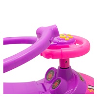 Dziecięcy jeździk z rączką 3w1 Baby Mix Mega Car różowy
